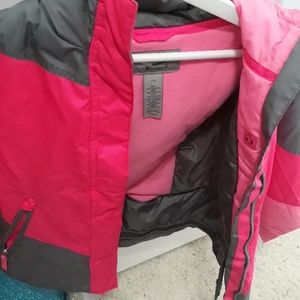 Pink and grey winter coat